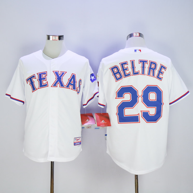 Men Texas Rangers 29 Beltre White MLB Jerseys
